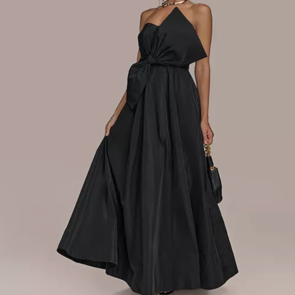 Donna Karan Size 14 Black Evening Gown